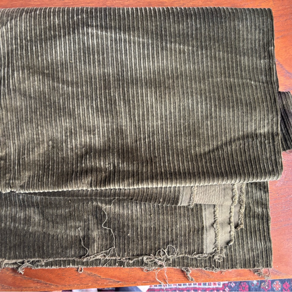 Olive Green Wide Wale Corduroy Sewing Fabric